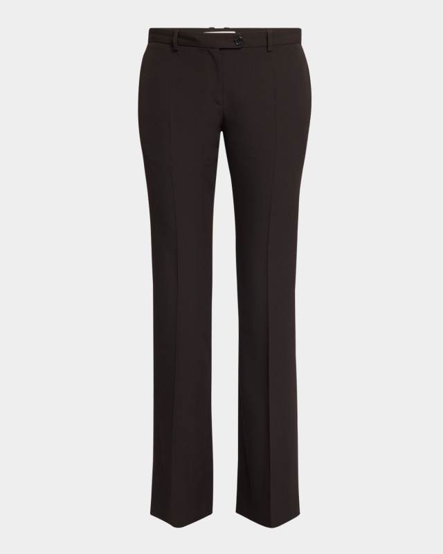 Ali Straight-Leg Wool-Silk Pants